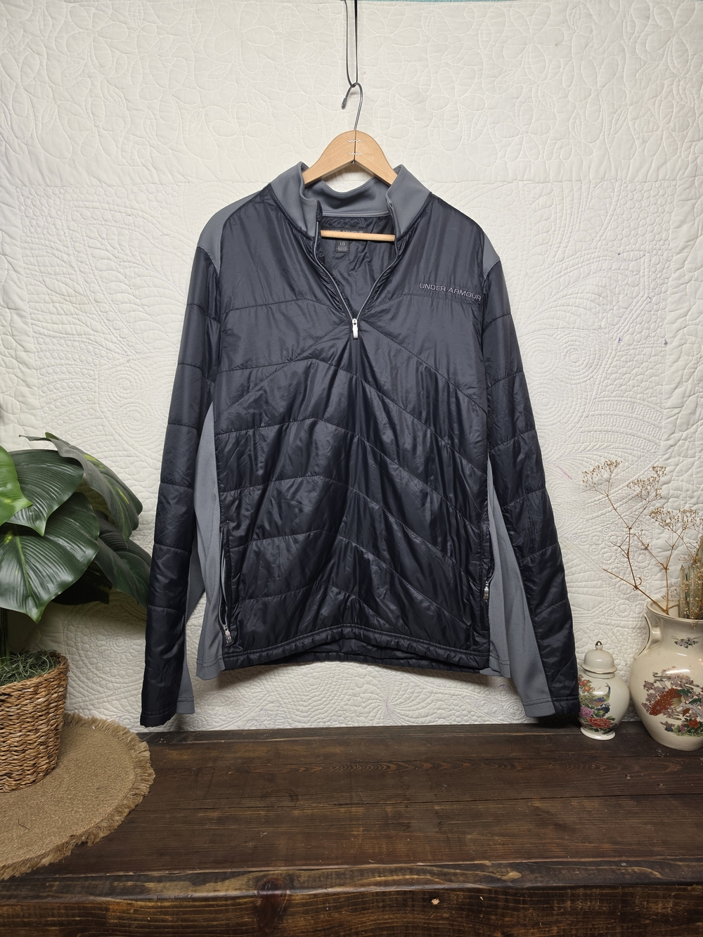 Under Armour Black/Grey Half-Zip Performance Jacket